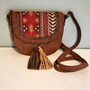 LULU’S Hootenanny Brown Print Purse